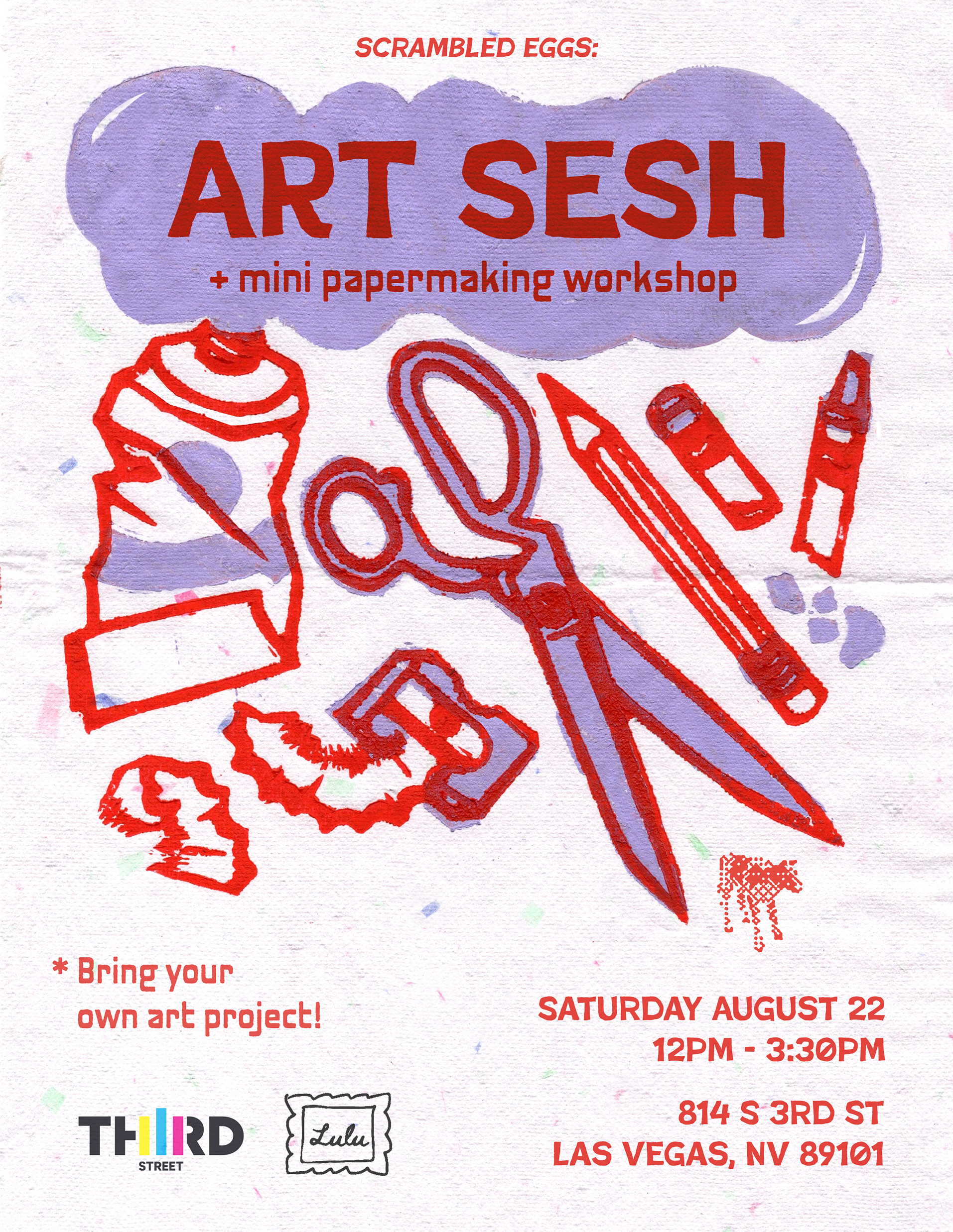 Art Sesh + Papermaking Workshop-Flyer